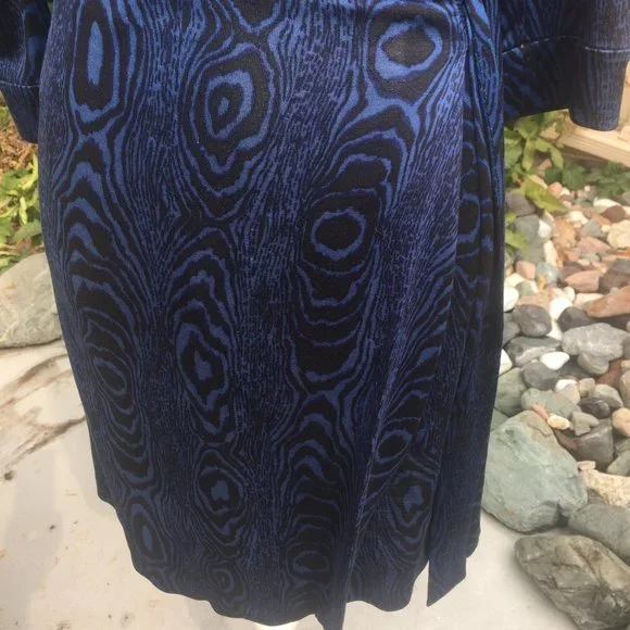 Diane Von Furstenberg Blue Long Sleeve Dress - Picture 7 of 7